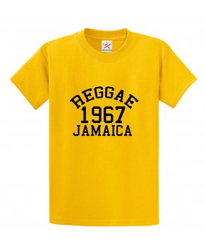 Reggae 1967 Jamaica Classic Unisex Kids and Adults T-Shirt For Music Lovers
